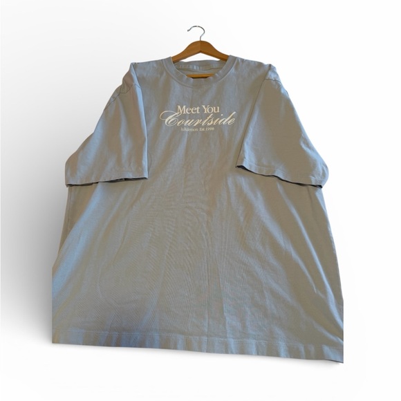 Lululemon Men Heavyweight Cotton Jersey T-Shirt 
Starch Blue Size: XXL - Picture 4 of 9